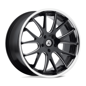 AB3 20X8.5 5X112 M-BLK MILL SS LIP 30MM