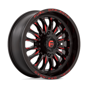 D822 18X7 4X137 G-BLK MILL-RED 13MM