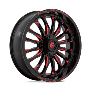 D822 22X7 4X137 G-BLK MILL-RED 13MM