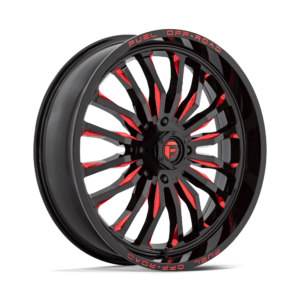 D822 24X7 4X137 G-BLK MILL-RED 13MM