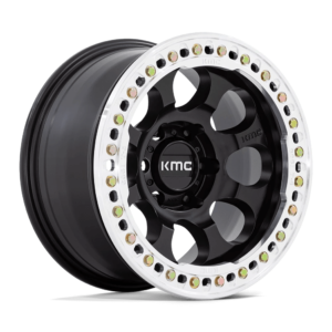 KM237 17X8.5 5X5.0 S-BLK-MACH-RG 0MM