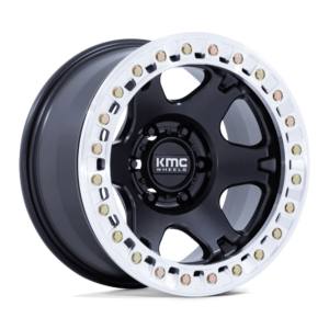 KM238 17X9 5X5.0 S-BLK MACH -38MM