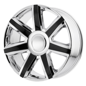 PR164 22X9 6X5.5 CHR W/ BLK ACC 24MM